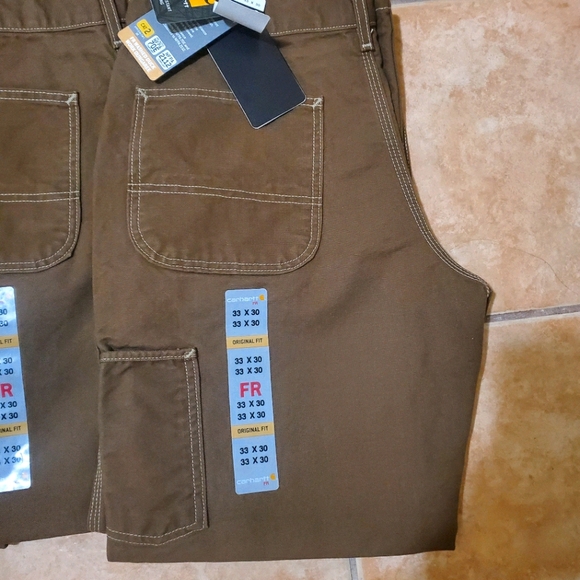 Carhartt Flame Resistant Duck Work Dungaree 33x30 - Picture 2 of 6